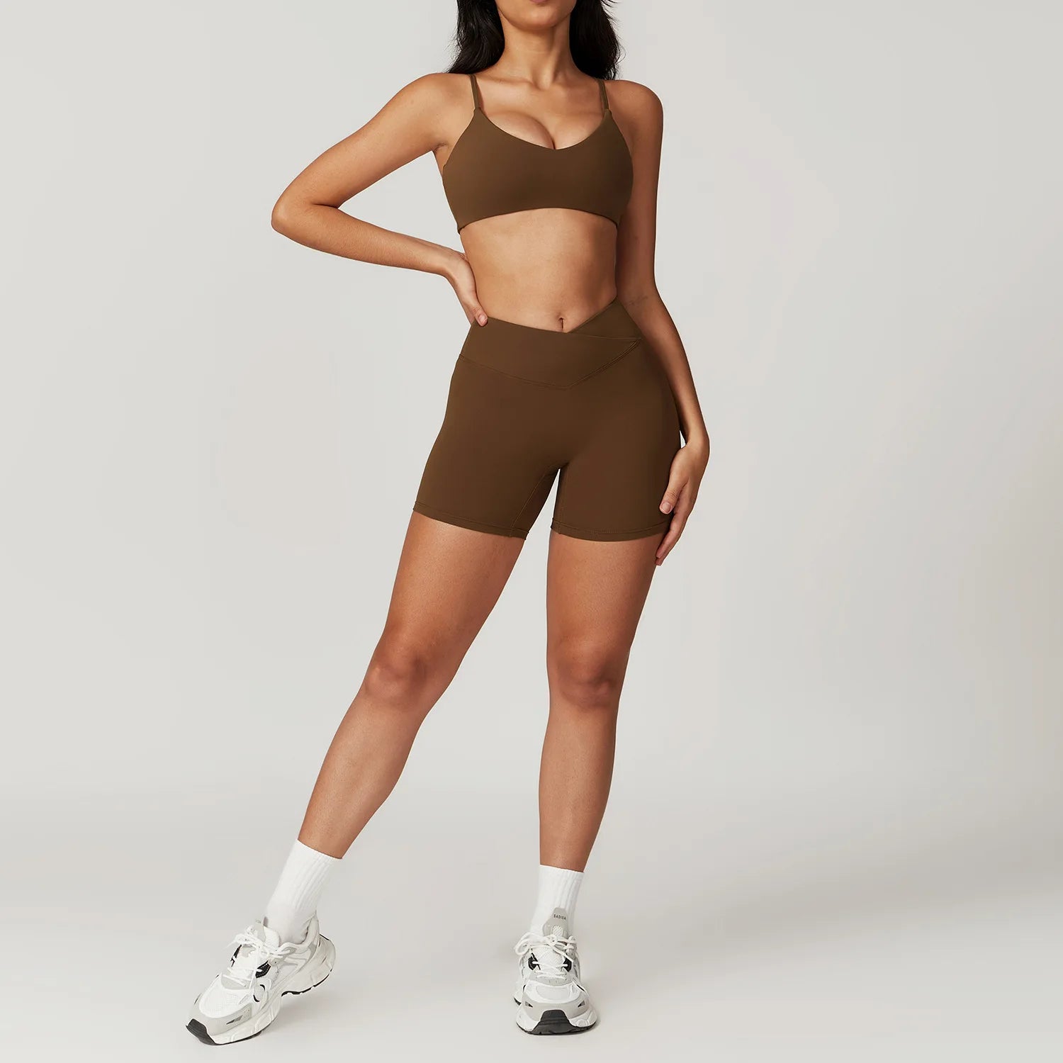 2 Pieces Yoga Set Gym Clothes Sportswear Yoga Suits For Women Fitness Short Sleeve Crop Top Tracksuits Sports Bra Gym Leggings