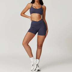 2 Pieces Yoga Set Gym Clothes Sportswear Yoga Suits For Women Fitness Short Sleeve Crop Top Tracksuits Sports Bra Gym Leggings